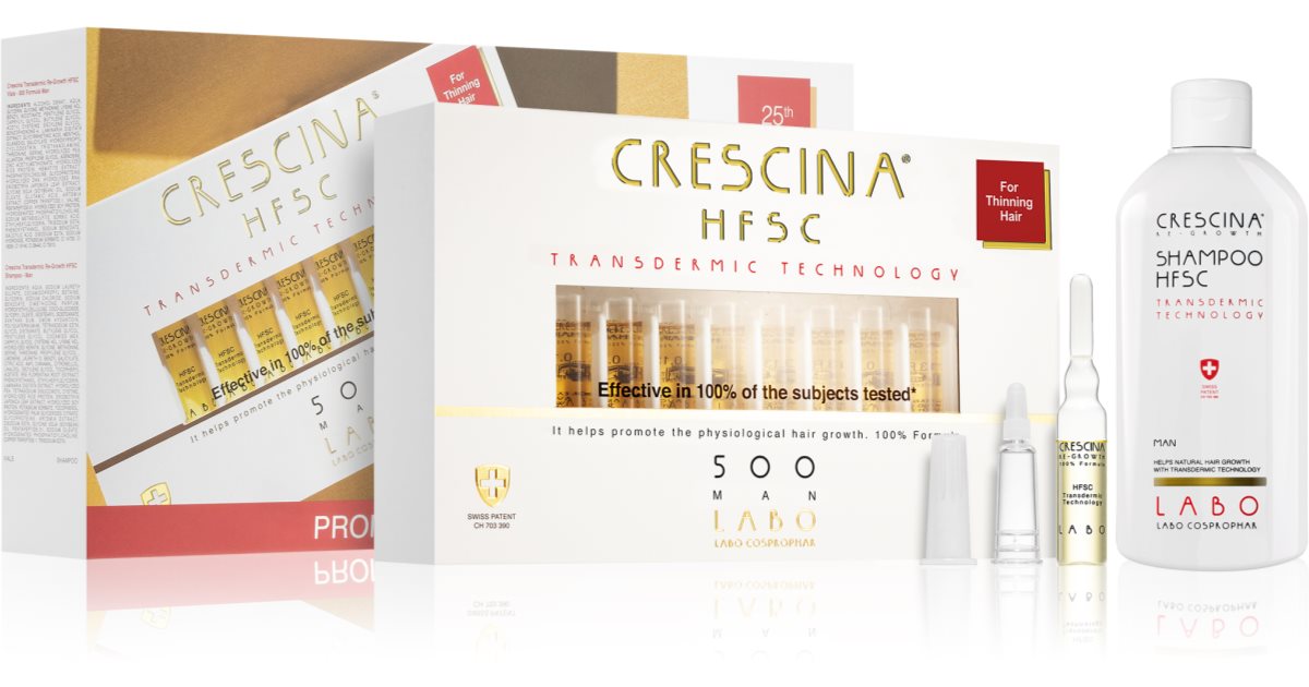 Crescina Transdermic 500 Re-Growth Gift Pack 500 (To Stimulate Hair Growth) For Men