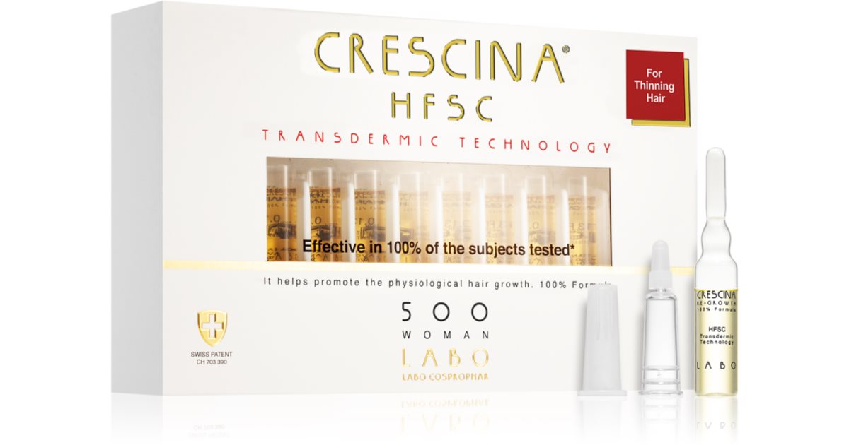 Crescina Transdermic 500 Ri-Crescita hair growth treatment for women 20x3.5 ml