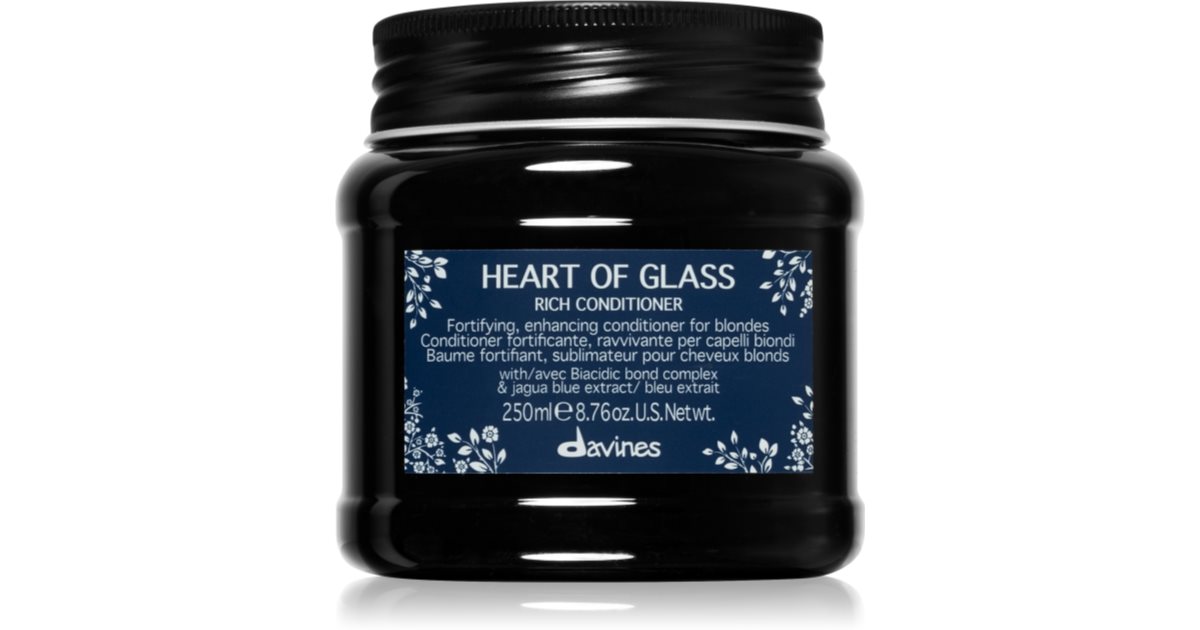 Davines Heart of Glass Rich Strengthening Conditioner for Blonde Hair 250ml