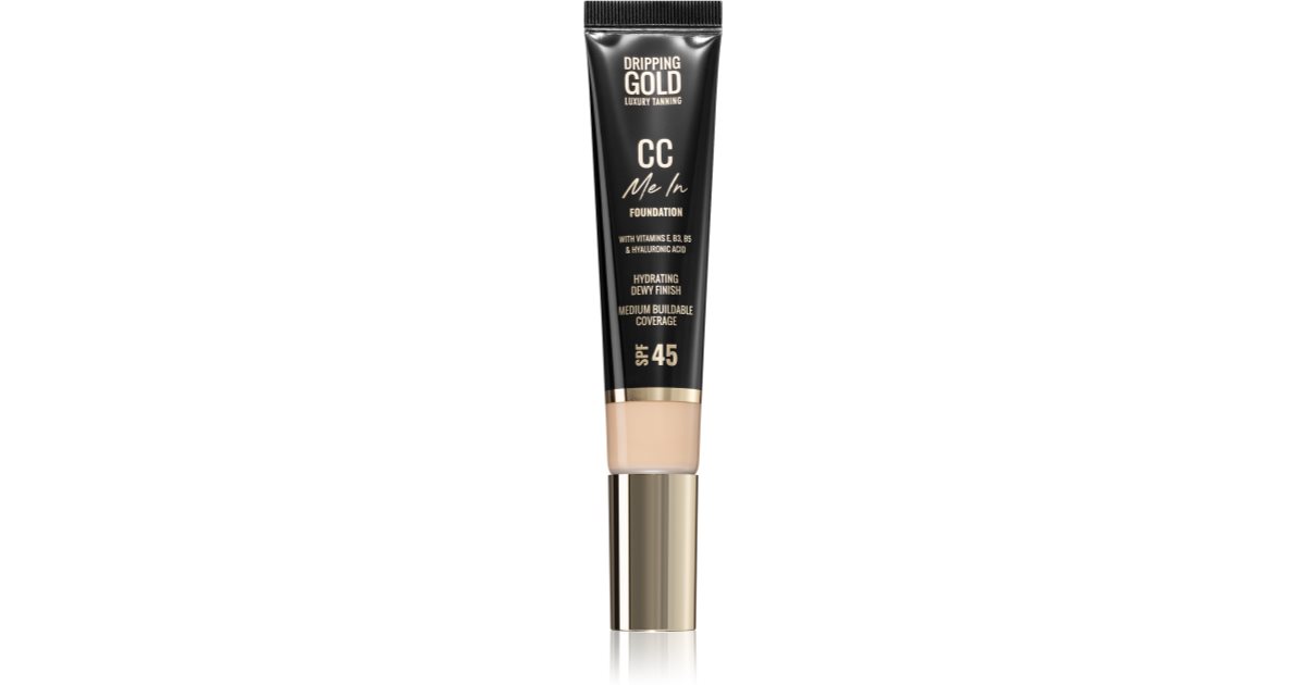 Dripping Gold CC Me In light foundation SPF 45 color 02 Fair 32 ml