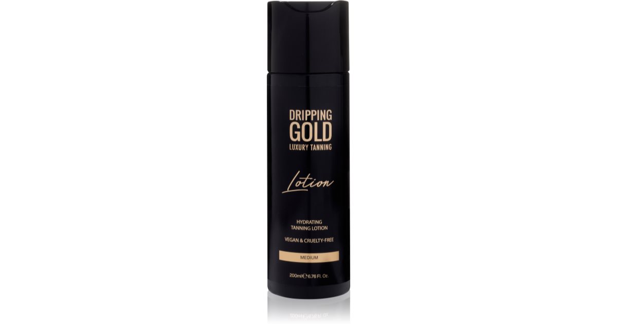 Dripping Gold Luxury Tanning Self-tanning moisturizing milk lotion for intense tanning color Medium 200 ml