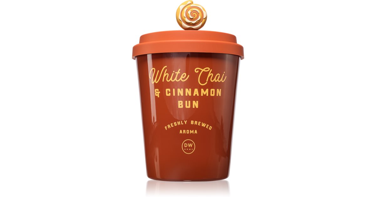 DW Home Cup Of Joe White Chai &amp; Cinnamon Bun scented candle 907 g