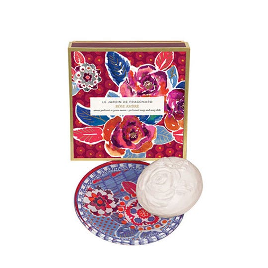 Fragonard Rose Ambre Soap and Soap Holder 150 gr