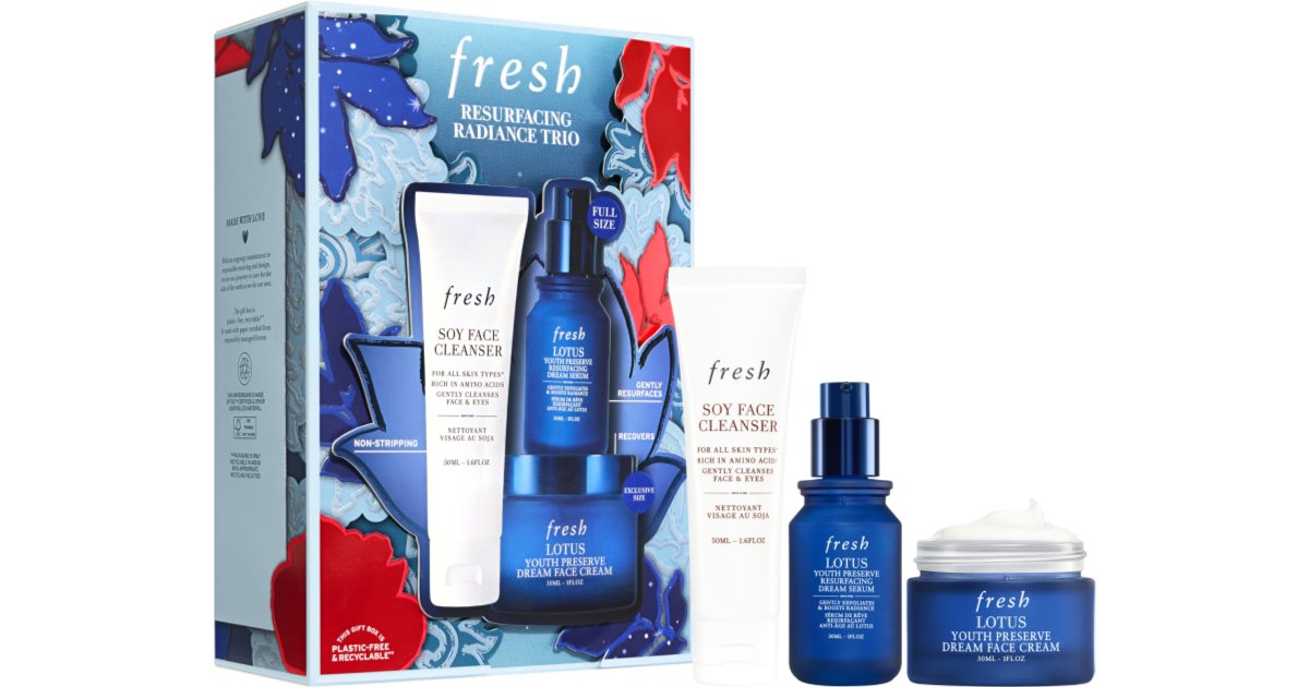 fresh Lotus Resurfacing Trio facial care set Fresh Yes