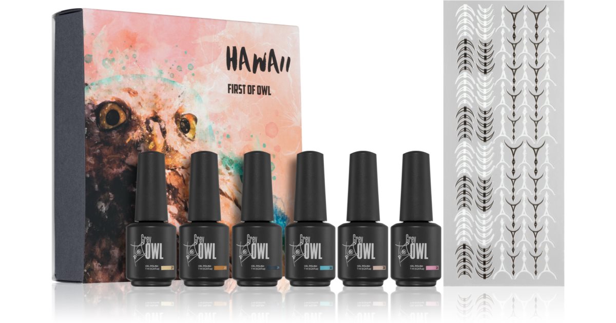 Grey Owl GO Hawaii Set Nail Polish Set (UV/LED Lamp Use)