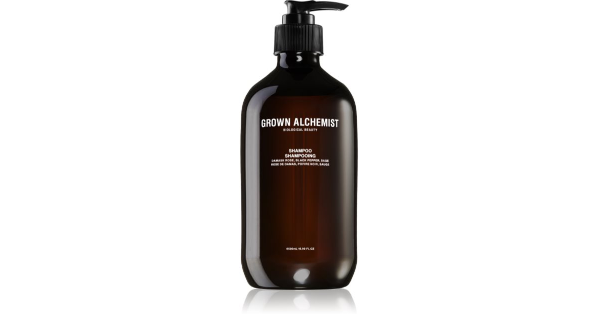 Grown Alchemist Damask Rose nourishing shampoo to regenerate and strengthen hair 500 ml