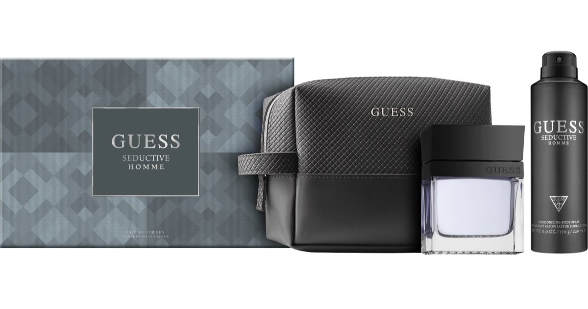 Guess Seductive gift set for men edt 100 ml + deodorant and body spray 170 g + make-up bag 1 pc