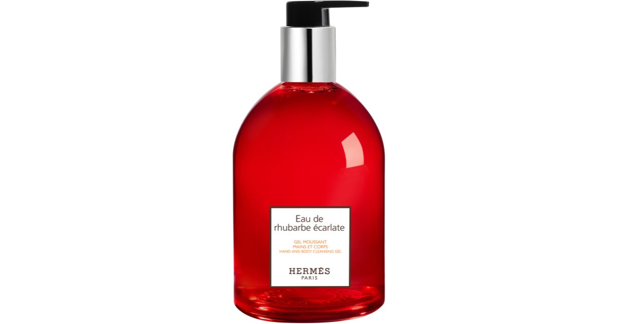 HERMÈS Le Bain Eau de rhubarbe écarlate cleansing gel for hands and body unisex 300 ml