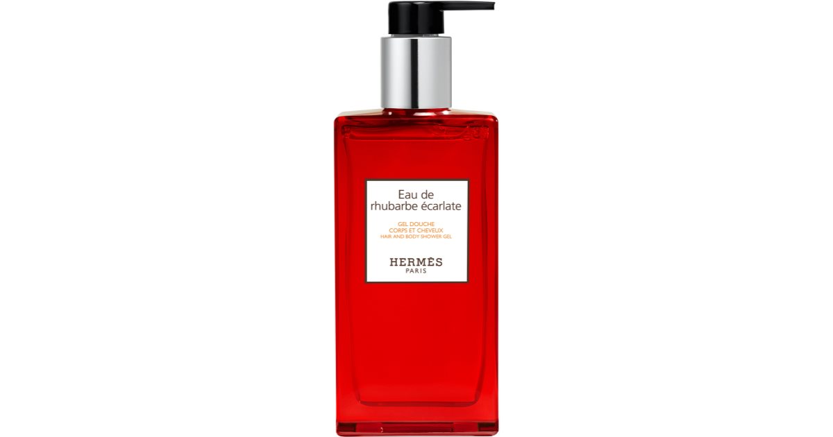 HERMÈS Le Bain Eau de rhubarbe écarlate shower gel for body and hair unisex 200 ml