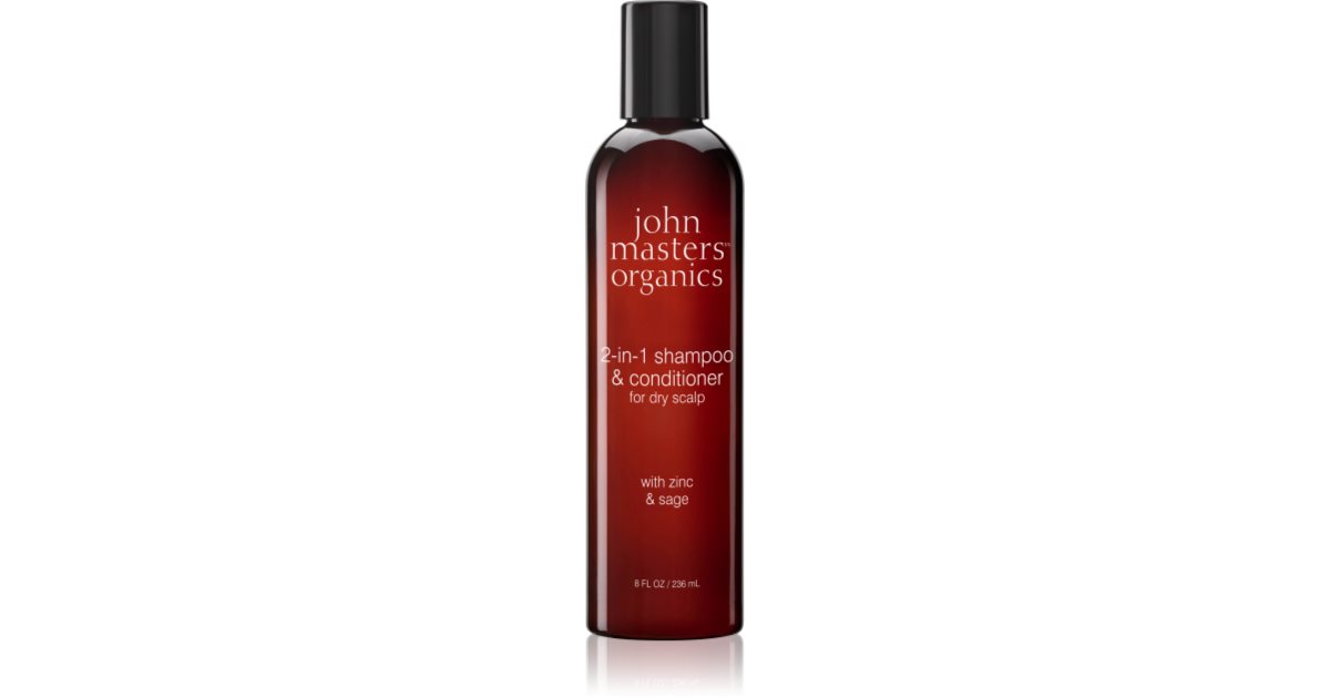 John Masters Organics Scalp 2 in 1 Shampoo and Conditioner with Zinc and Sage 236ml