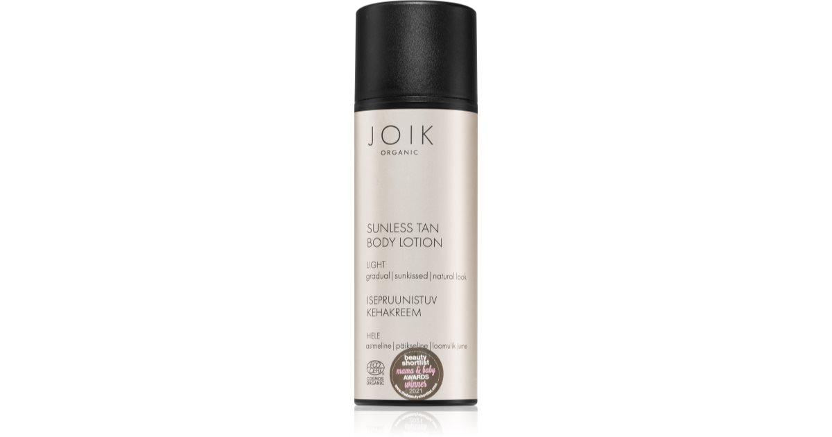 JOIK Organic Sunless Tan Self-Tanning Body Milk Medium 150ml