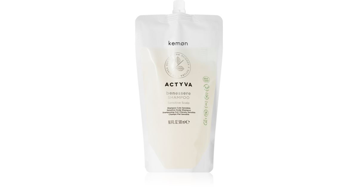 Kemon Actyva Benessere gentle cleansing shampoo for hair 500 ml