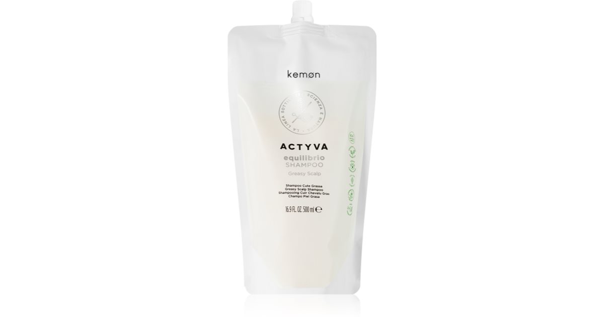 Kemon Actyva Equilibrio deep cleansing shampoo for oily scalps 500 ml