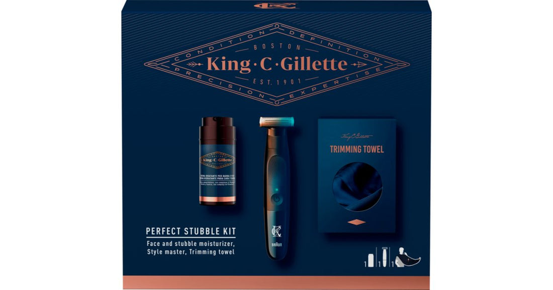 King C. Gillette Styling set Perfect Stubble Kit Gift Set for Men