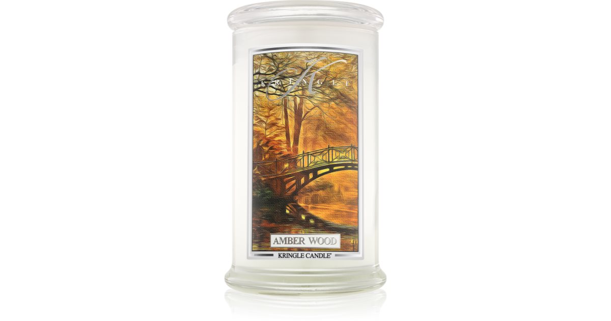 Kringle Amber Wood scented candle 624 g