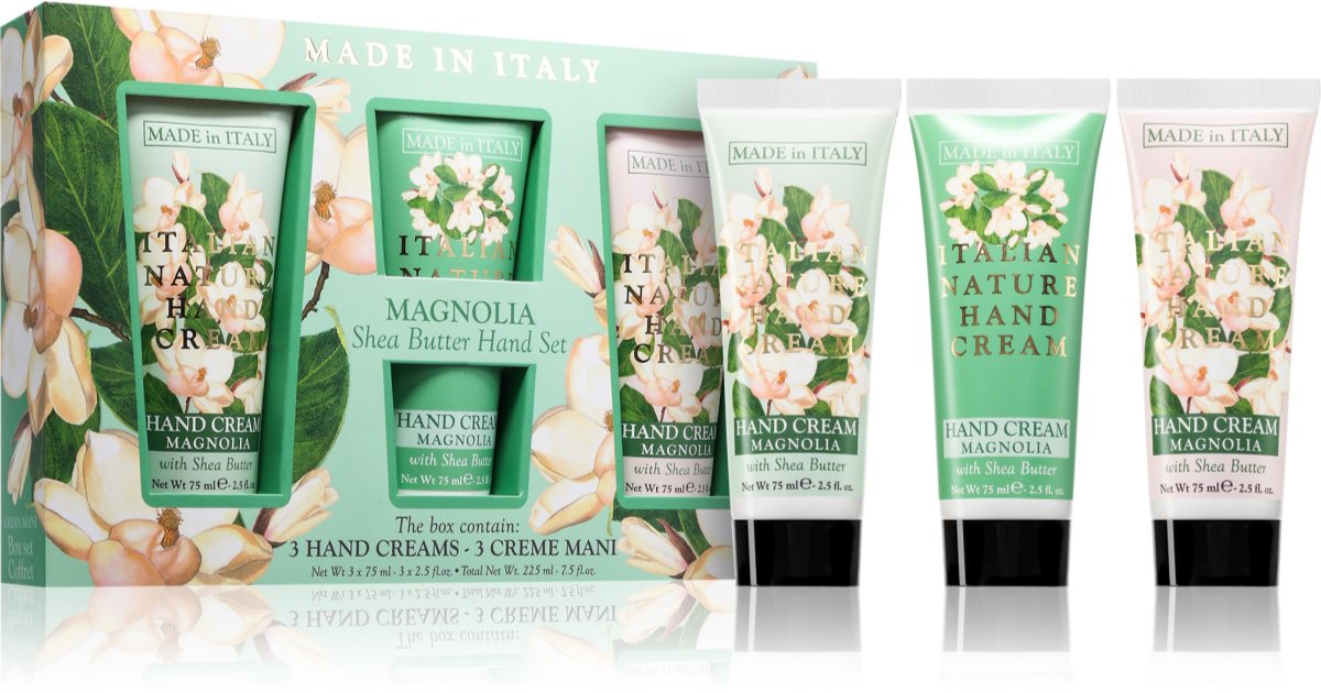 La Florentina Magnolia Shea Butter Gift Set (for hands) 3 pcs