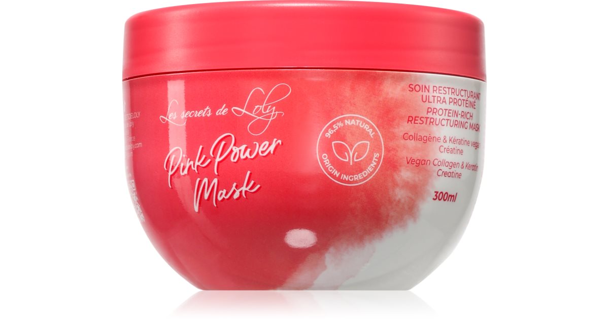 Les Secrets De Loly Pink Power maschera Reconstructor for wavy and curly hair 300 ml