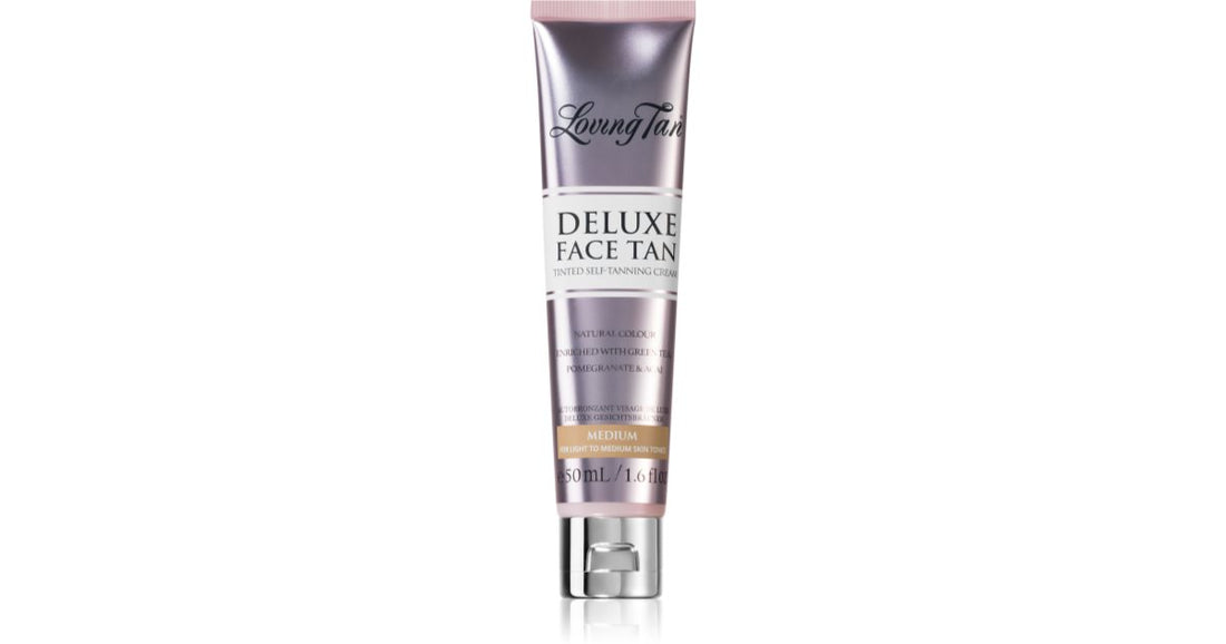 Loving Tan Deluxe Tan Self-Tanning Face Cream Color Dark 50 ml