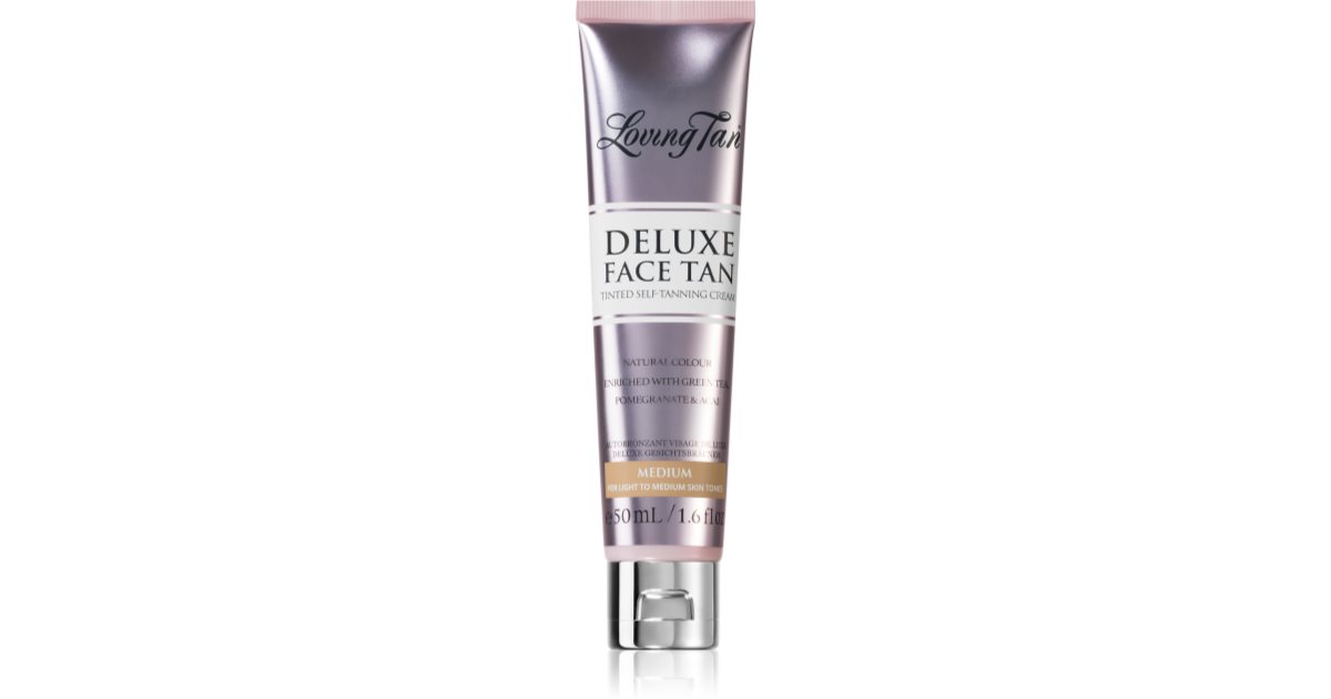 Loving Tan Deluxe Tan Self-Tanning Face Cream Color Dark 50 ml