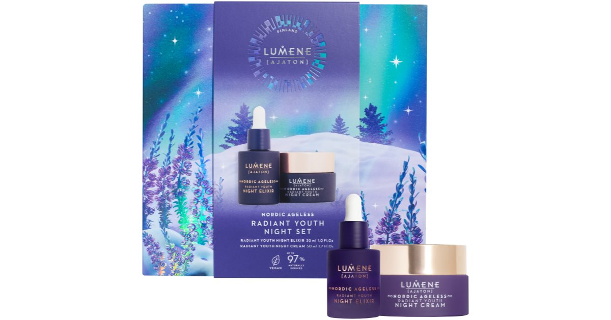 Lumene AJATON Nordic Ageless Radiant Gift Set Youth (for the night)