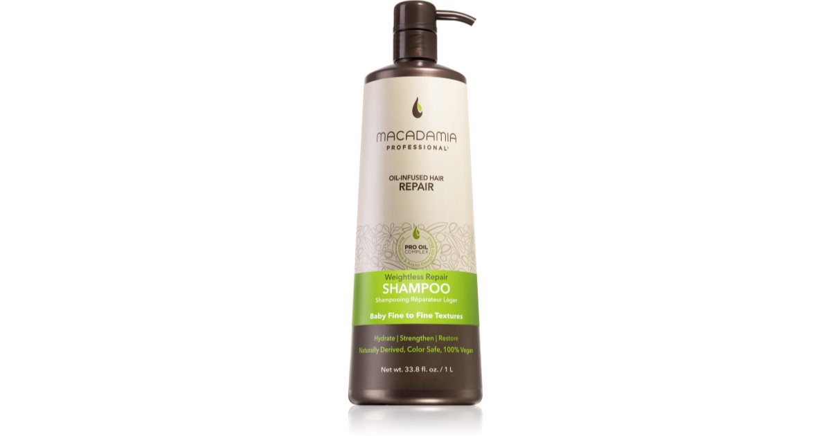 Macadamia Natural Oil Weightless Repair Light Moisturizing Shampoo for All Hair Types 1000ml