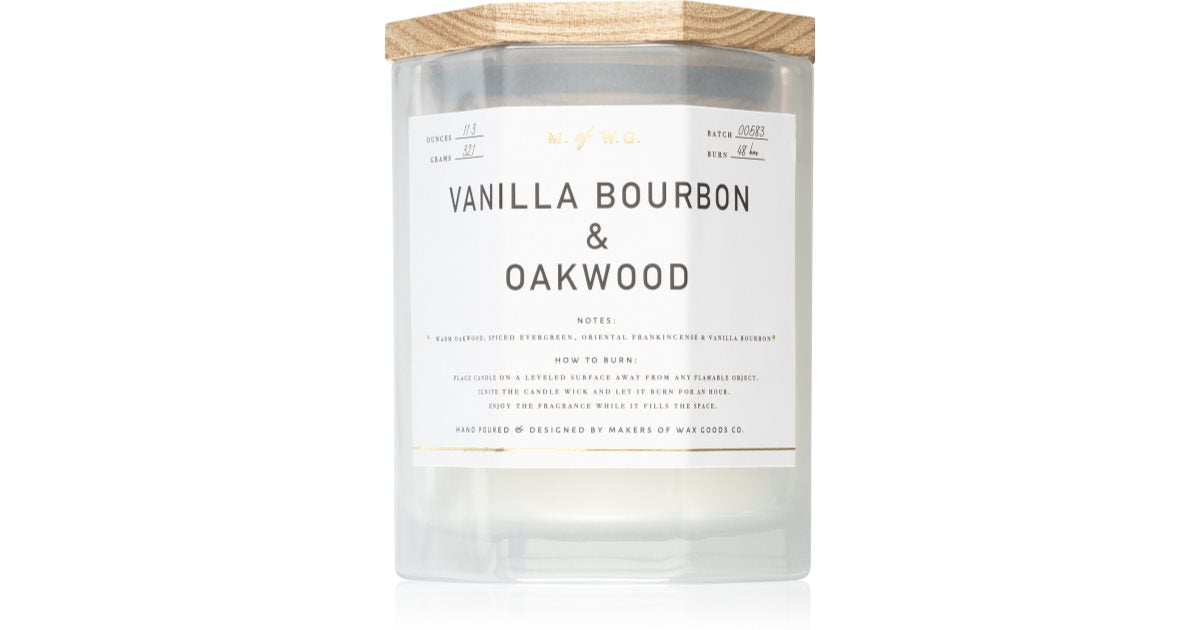 Makers of Wax Goods Vanilla Bourbon &amp; Oakwood 321g candle