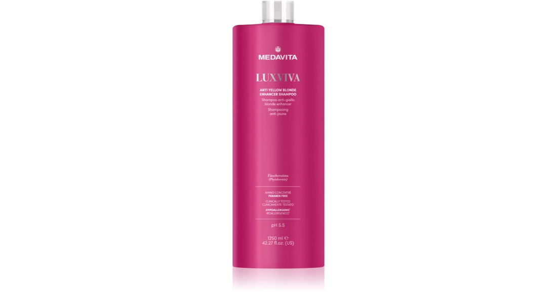 Medavita LUXVIVA Anti-yellow Shampoo for dye protection for blonde hair 1250 ml