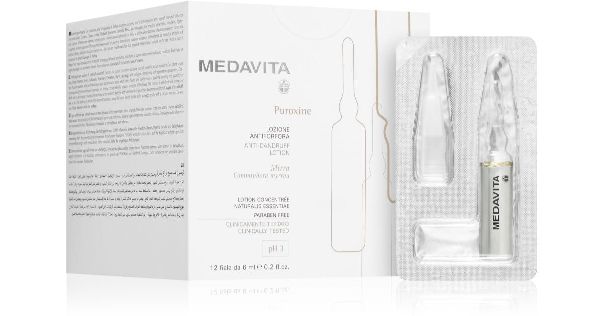 Medavita Puroxine Scalp Serum Lotion Against Dandruff 12x6 ml