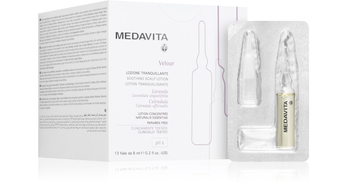 Medavita Velour Intensive Soothing Hair Treatment Lotion 12x6 ml