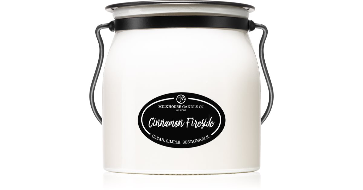 Milkhouse Candle Co. Creamery Cinnamon Fireside Scented Candle Butter Jar 454g