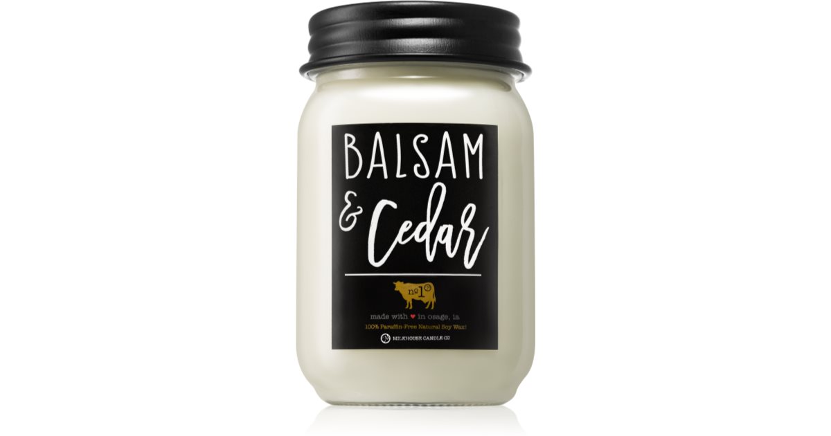 Milkhouse Candle Co. Farmhouse Balsam &amp; Cedar Mason Jar Scented Candle 737g