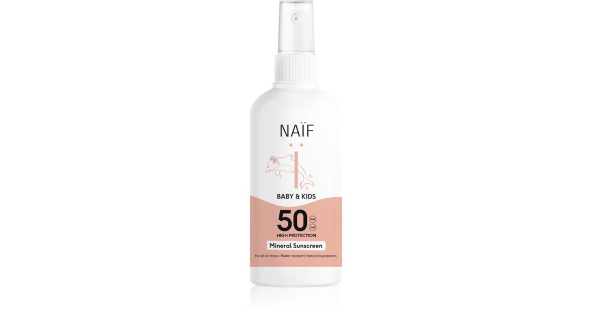 Naif Baby &amp; Kids Mineral SPF 50 protective sun spray for children 175 ml