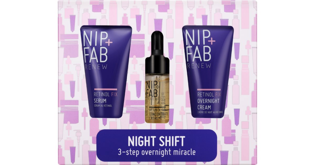 NIP+FAB Retinol Fix Night Shift Facial Care Set with Retinol 3 pcs