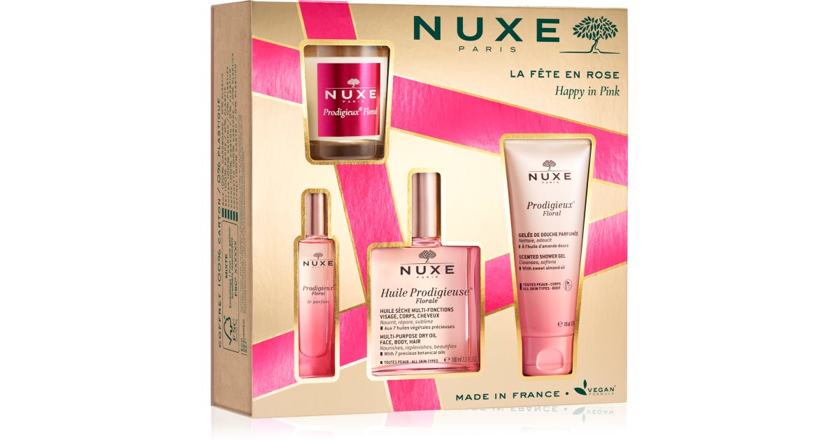 Nuxe Huile Prodigieuse Florale Gift Set (for face, body and hair) 4 pcs