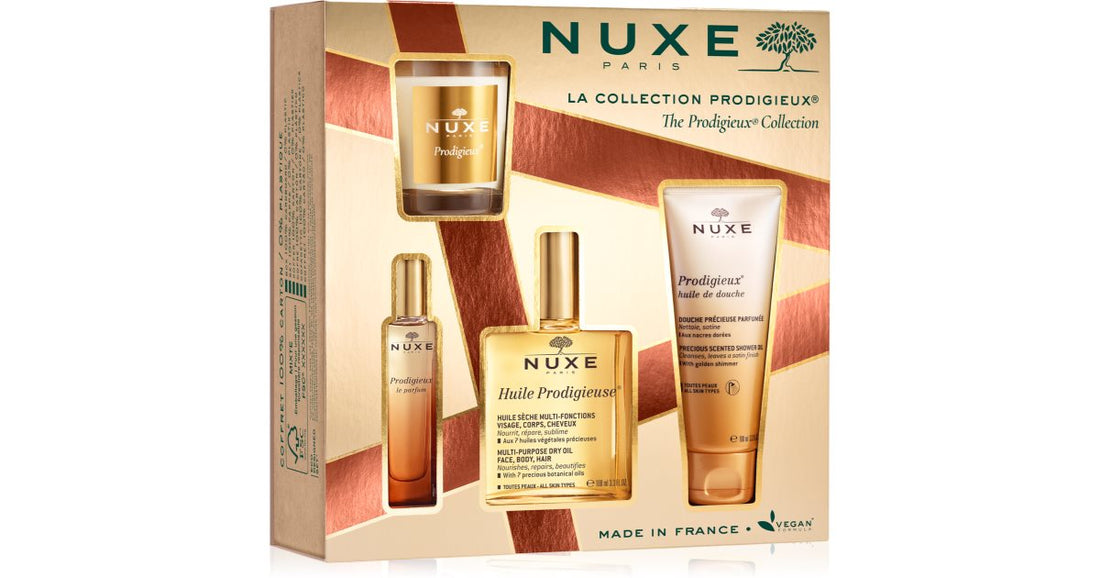 Nuxe Prodigieux Collection Gift Set (for face, body and hair) 4 pcs