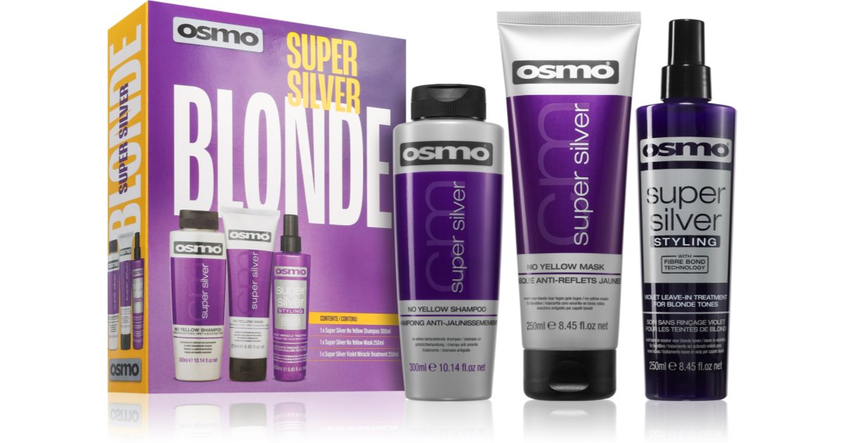 Osmo Super Silver Gift Set (For Blonde and Highlighted Hair) 3x1 pcs