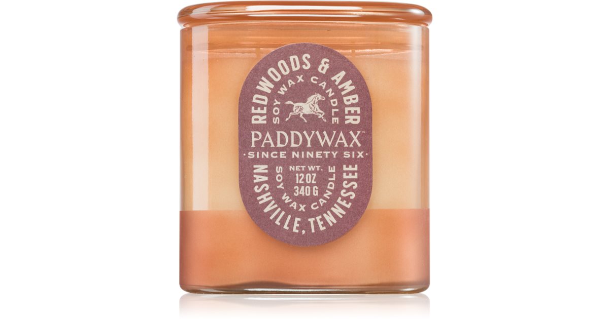 Paddywax Vista Redwoods &amp; Amber 340g candle