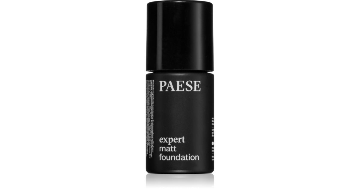 Paese Expert Matt Mattifying Mousse Foundation for Combination and Oily Skin Natural Beige 30 ml