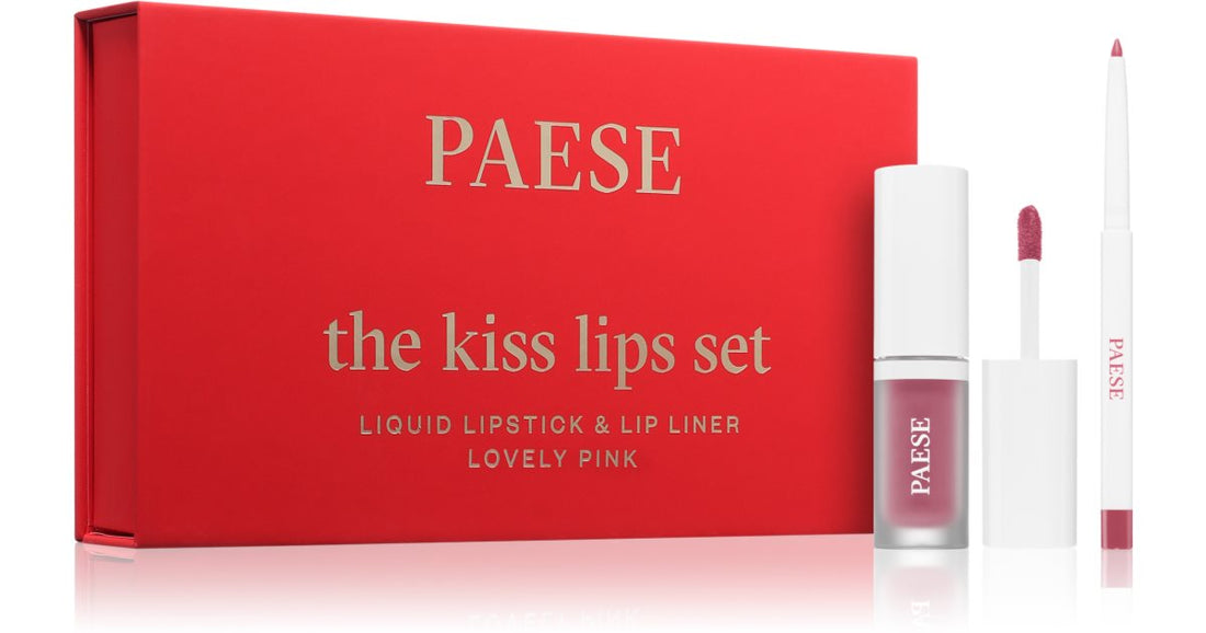 Paese The Kiss Lips Set Lovely Pink Gift Box 03