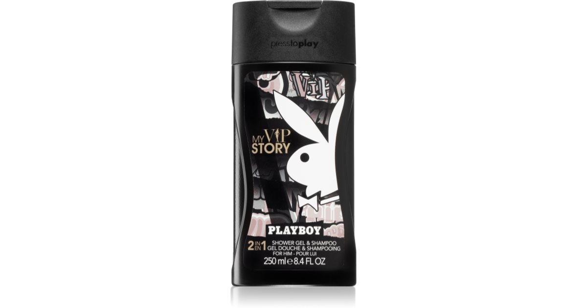 Playboy My VIP Story 2 in 1 shower gel and shampoo for men 250 ml