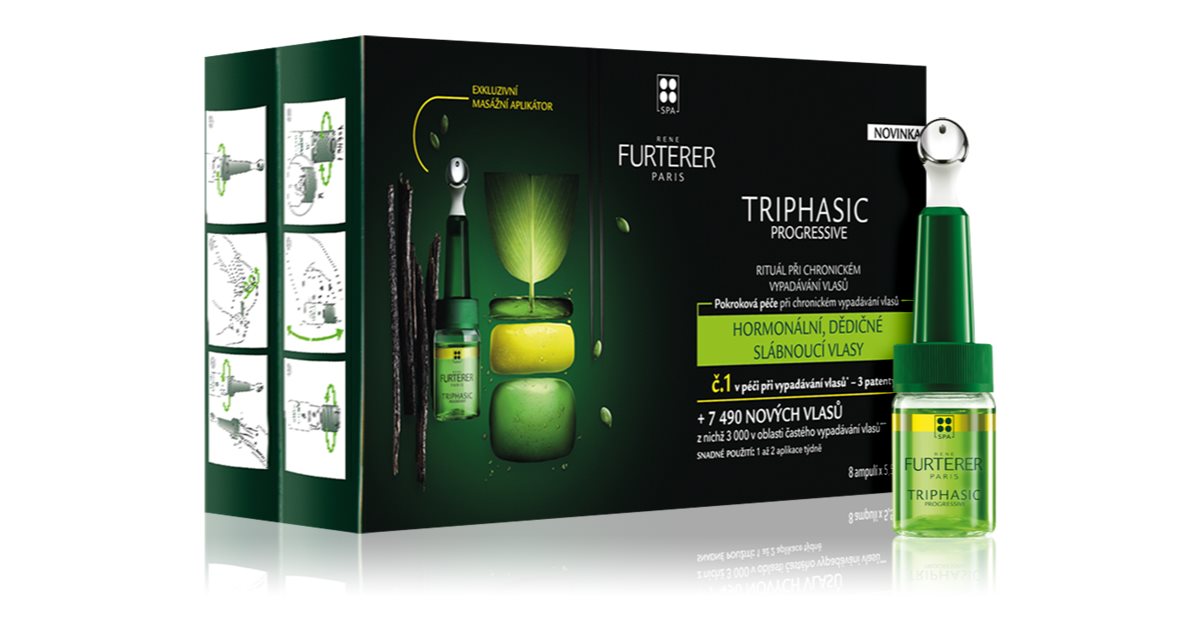 René Furterer Triphasic Progressive complete treatment for chronic hair loss 8x5.5 ml