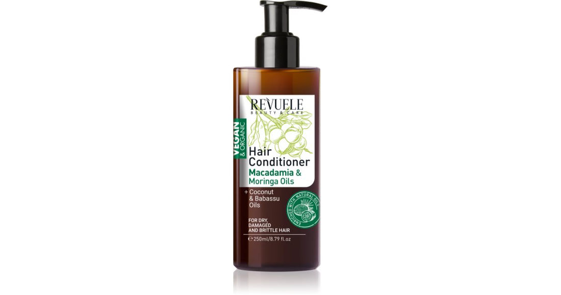 Revuele Vegan &amp; Organic hydrating and nourishing conditioner for damaged and dry hair 250 ml