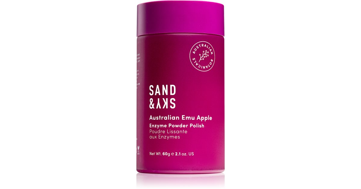 Sand &amp; Sky Australian Emu Apple Enzyme Powder Scrub with enzymes for glowing, smooth skin 60g