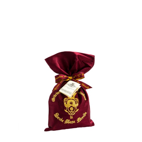 Santa Maria Novella Pot Pourri Bag in Burgundy Embroidered Silk