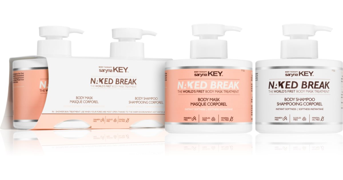 Saryna Key Naked Break set (for the body) Naked Break body shampoo 500 ml + Naked Break maschera body 500 ml