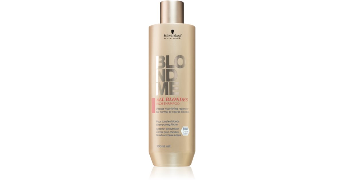 Schwarzkopf Professional Blondme All Blondes Rich nourishing shampoo for thick hair 1000 ml