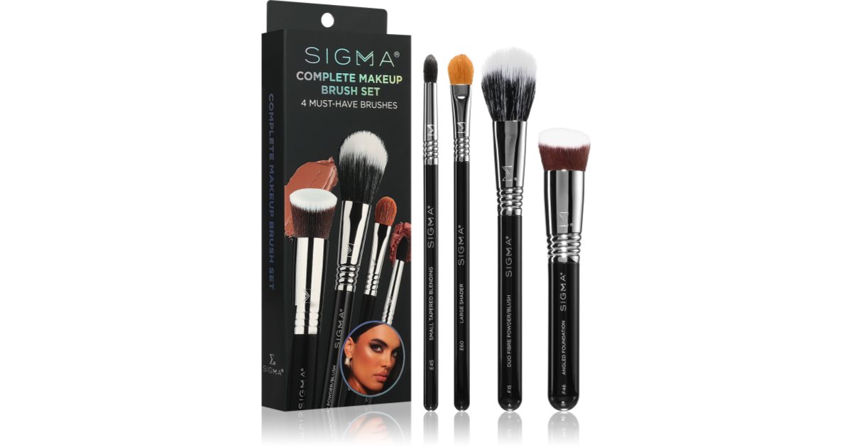 Sigma Beauty Brush Set Complete Makeup Brush Set (for a perfect look) 4 pcs