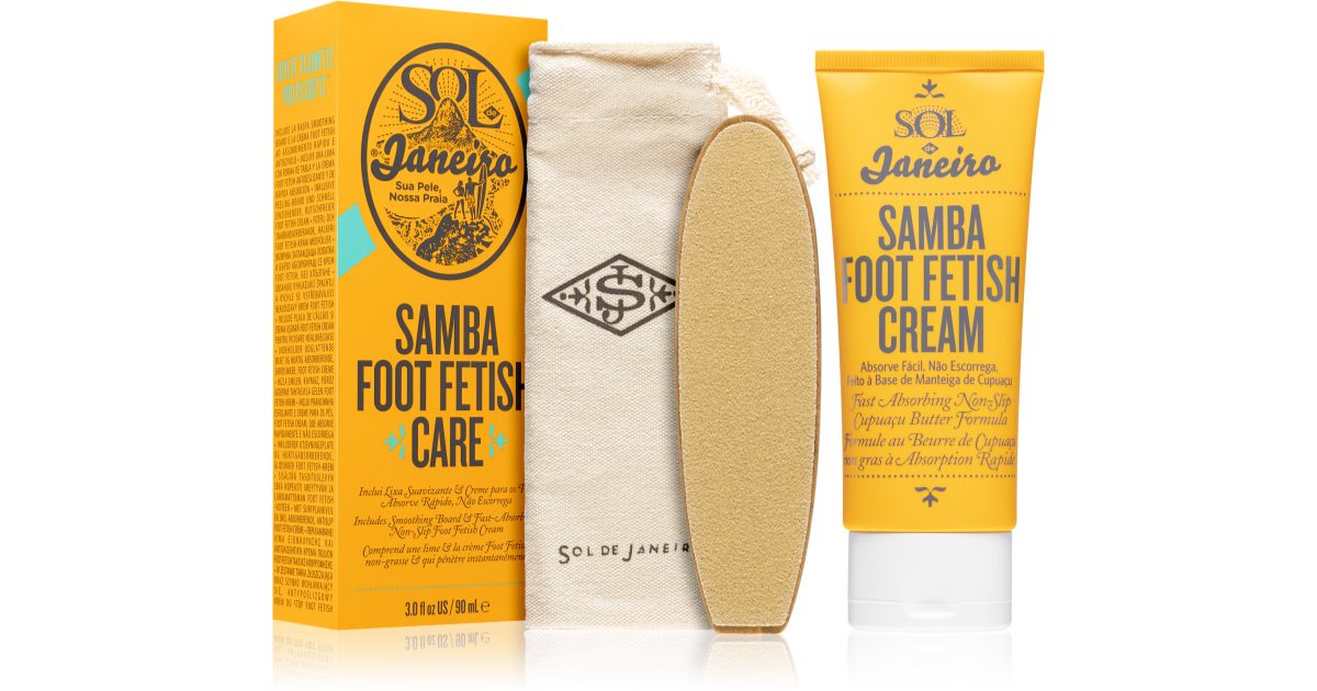 Sol de Janeiro Samba Foot Fetish Care set (for legs) emollient foot cream 90 ml + file for cracked feet