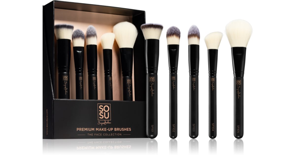 SOSU Cosmetics Premium The Face Collection brush set for a perfect look 5 pcs