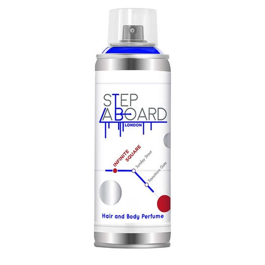 Step Aboard Infinite square body and hair perfume